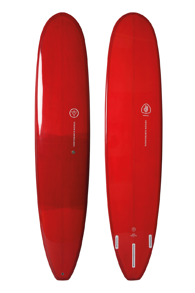 VENON Surfboards - Longsoul - Longboard Polyvalent - Double Layer Wine - Squash Tail