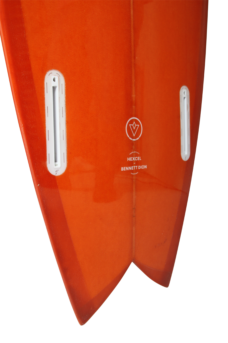 VENON Surfboards - Marlin - Retro Fish Twin - Double Layer Red - Swallow Tail