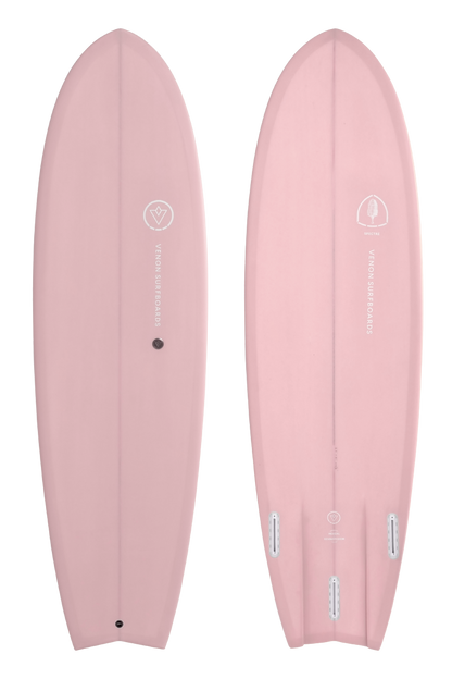 VENON Surfboards - Spectre - Hybrid Fish - Pastel Powderpink - Swallow Tail