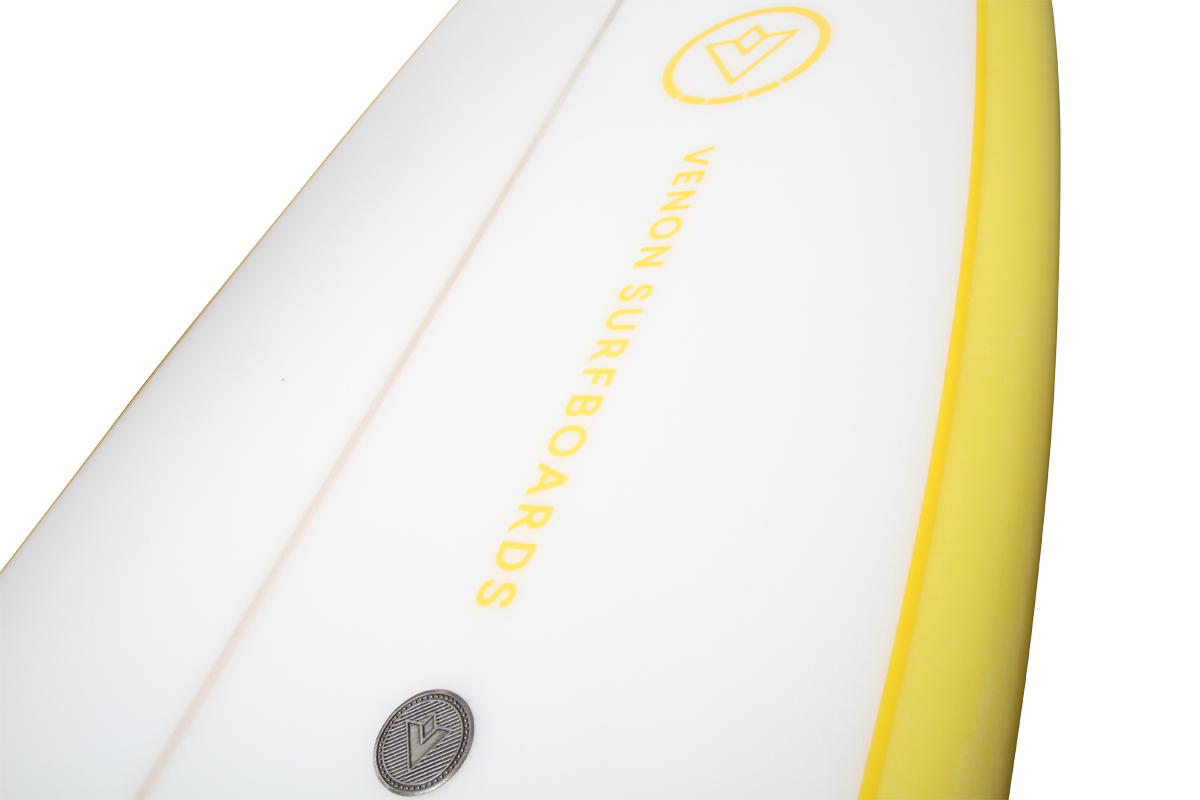 VENON Surfboards - Spectre - Hybrid Fish - White Deck Yellow - Swallow Tail