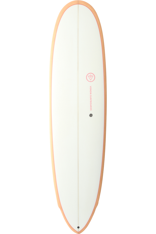 2nd Grade Surfboard - Zeppelin - White Deck Pink