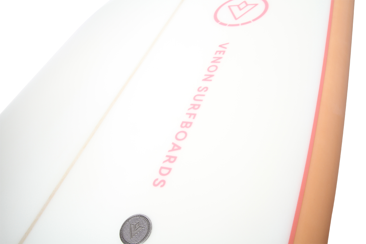 Decoration Surfboard - Zeppelin - White Deck Pink