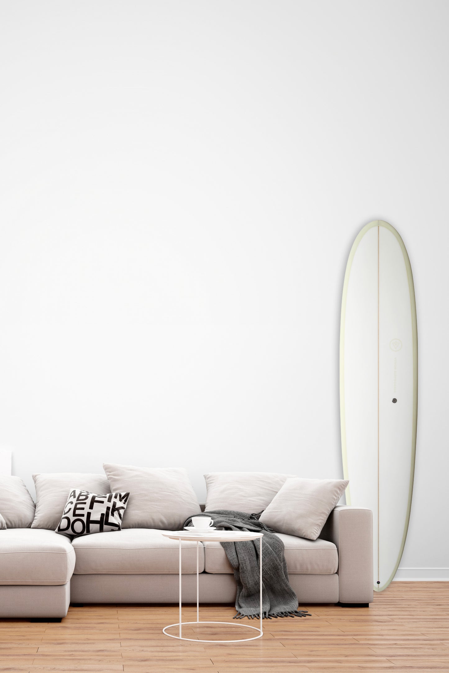Decoration Surfboard - Volute - White Deck Cream