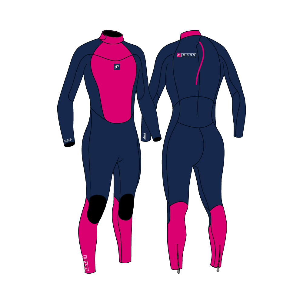 3/2 Pioneer - Zip Dos L/S Combinaison Surf Fille