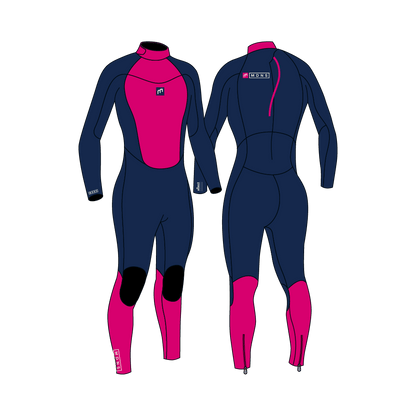 3/2 Pioneer - Zip Dos L/S Combinaison Surf Fille