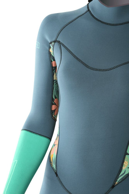 4/3 Pioneer - Zip Dos L/S Combinaison Surf Fille