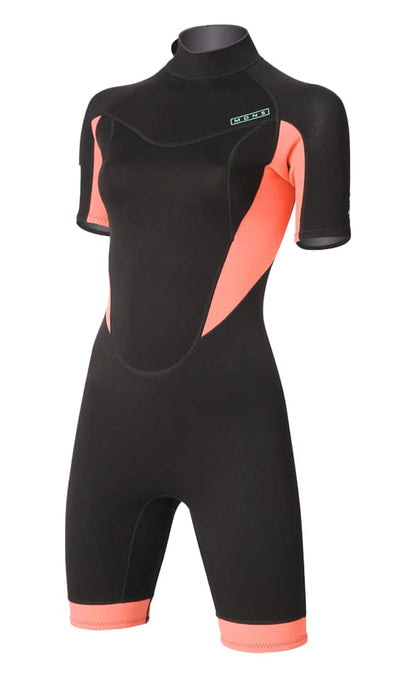 2/2 Pioneer - Zip Dos S/S Combinaison Shorty Surf Femme