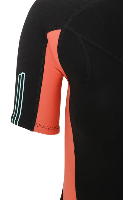 2/2 Pioneer - Zip Dos S/S Combinaison Shorty Surf Femme