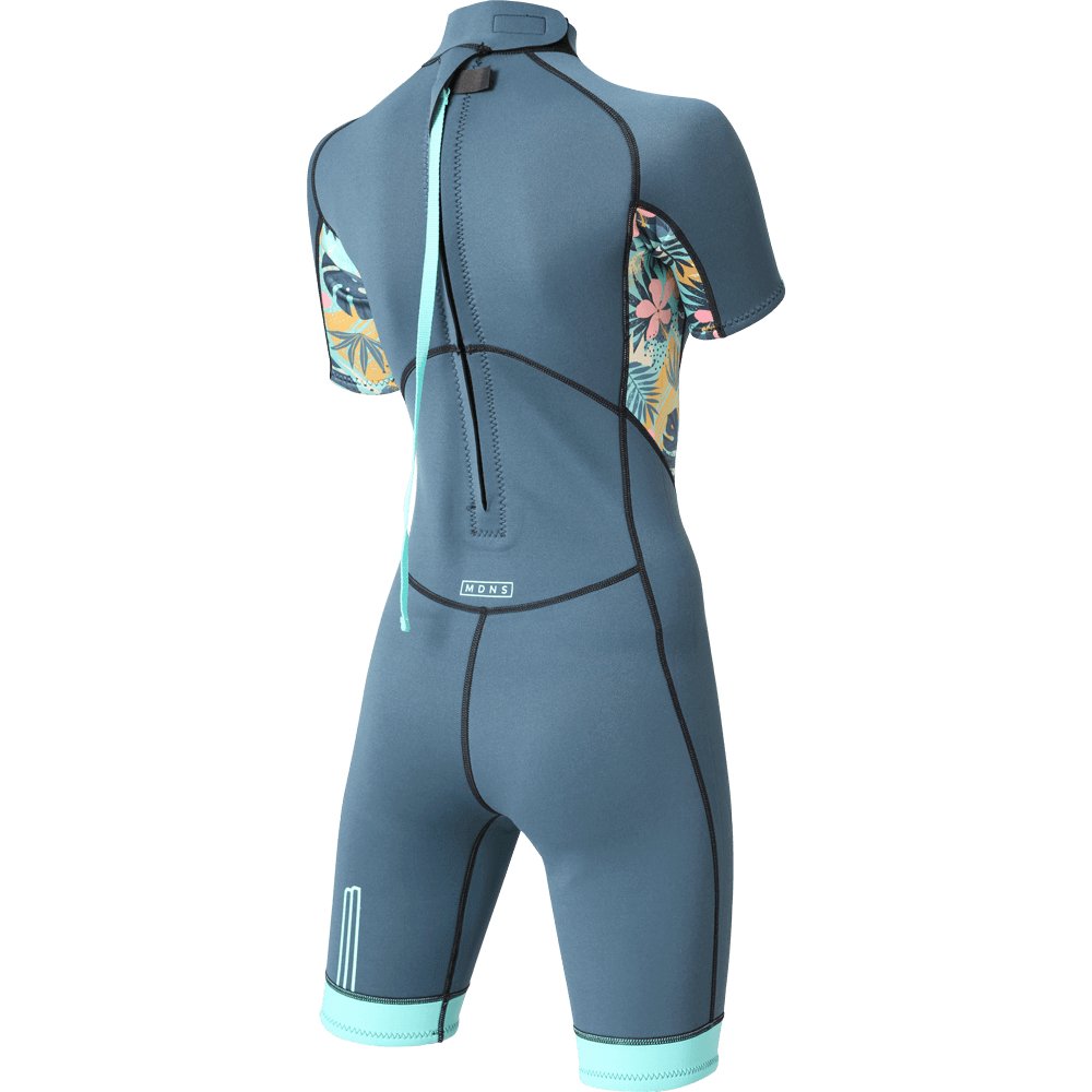 2/2 Pioneer - Zip Dos S/S Combinaison Shorty Surf Femme