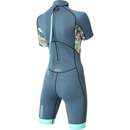 2/2 Pioneer - Zip Dos S/S Combinaison Shorty Surf Femme