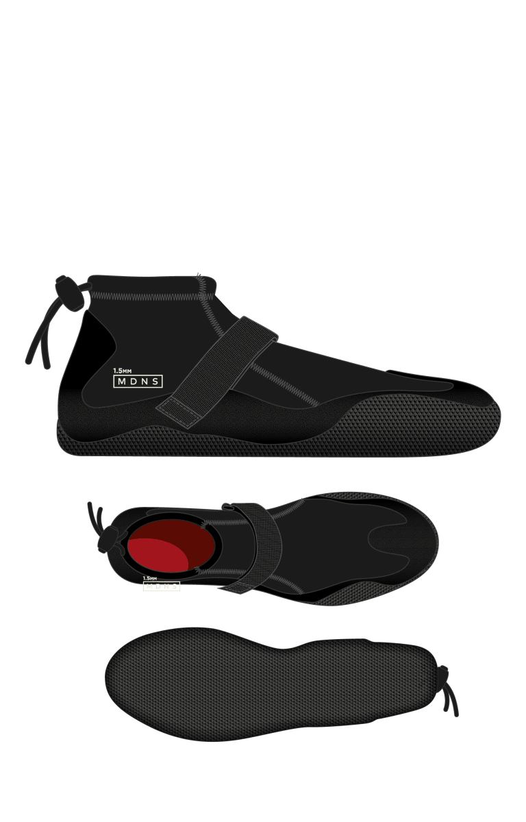 Pioneer Reef Slipper Round Toe 1.5mm - Chausson Surf Adulte