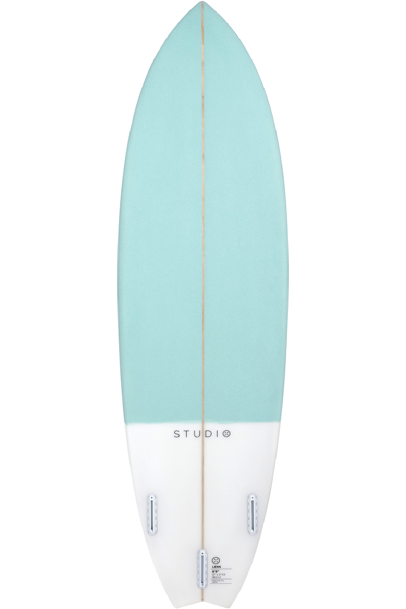 STUDIO SURFBOARDS LENS 6-6 TEAL/WHITE