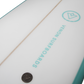 VENON Surfboards - Beaver - Mid Length Twin Pin - White Deck Teal - Round Pin Tail