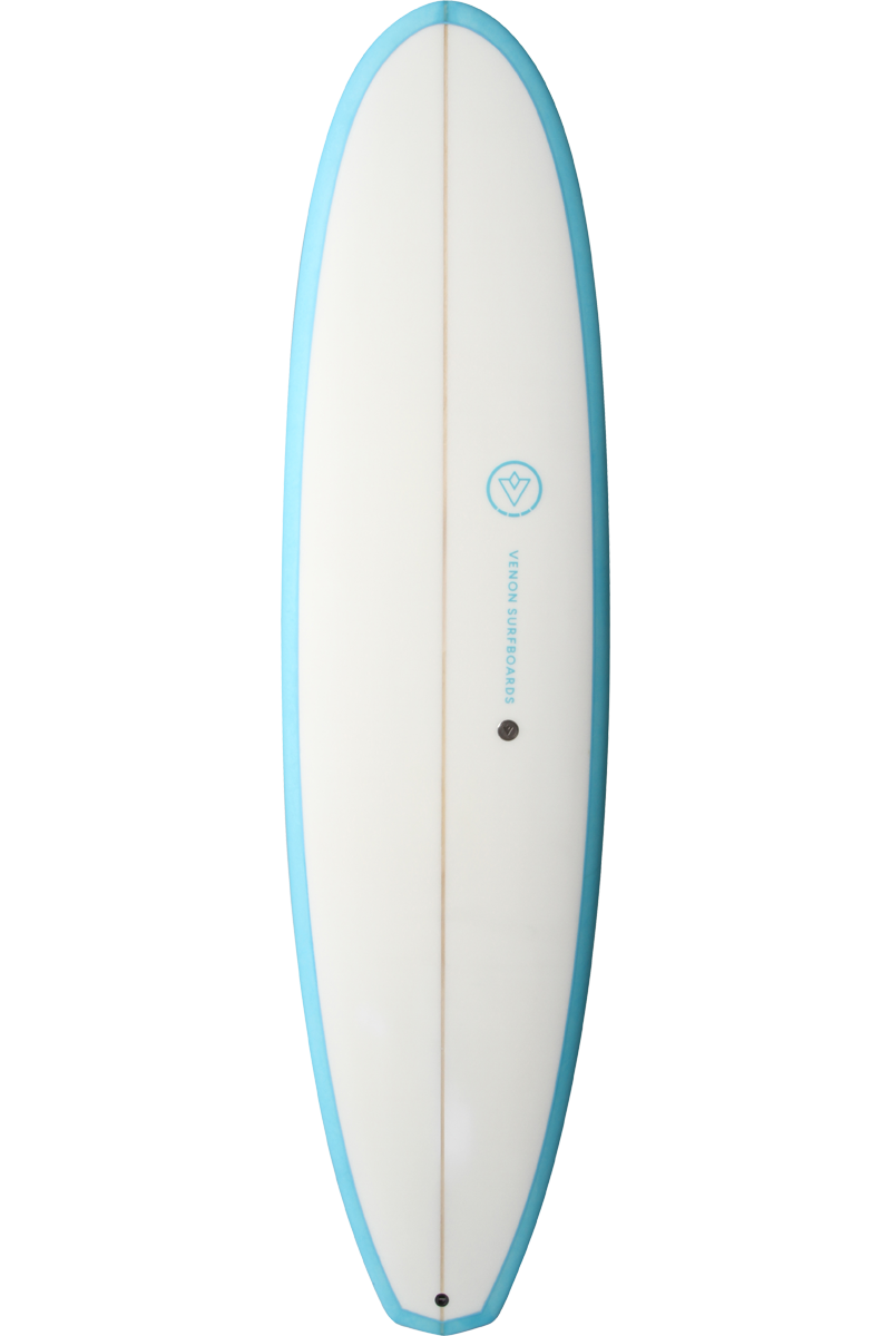 VENON Surfboards - Compass - Funboard - White Deck Blue - Diamond Tail