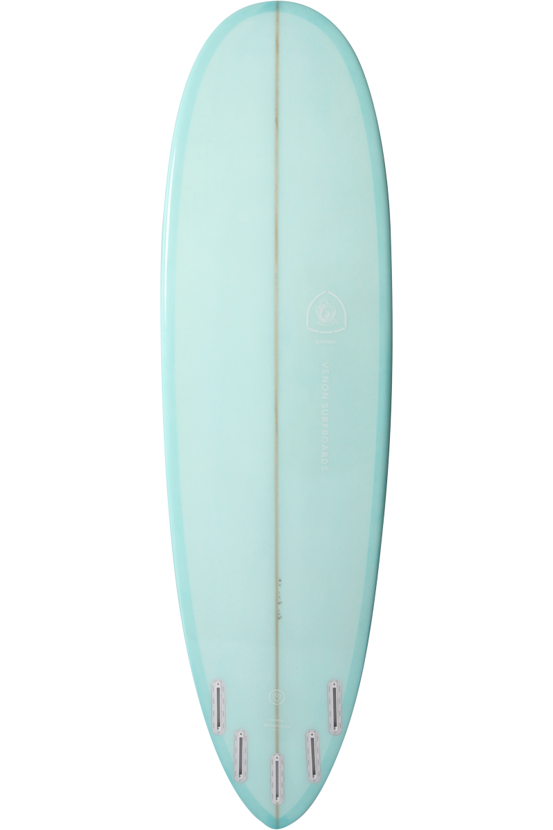 VENON Surfboards - Gopher - Hybrid Pintail - Double Layer Teal - Pin Tail