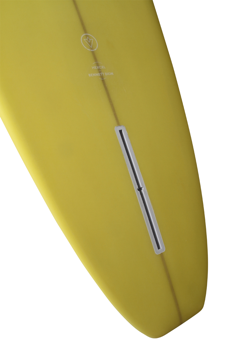 VENON Surfboards - Landmark - Longboard Noserider - White Deck Yellow - Squash Tail
