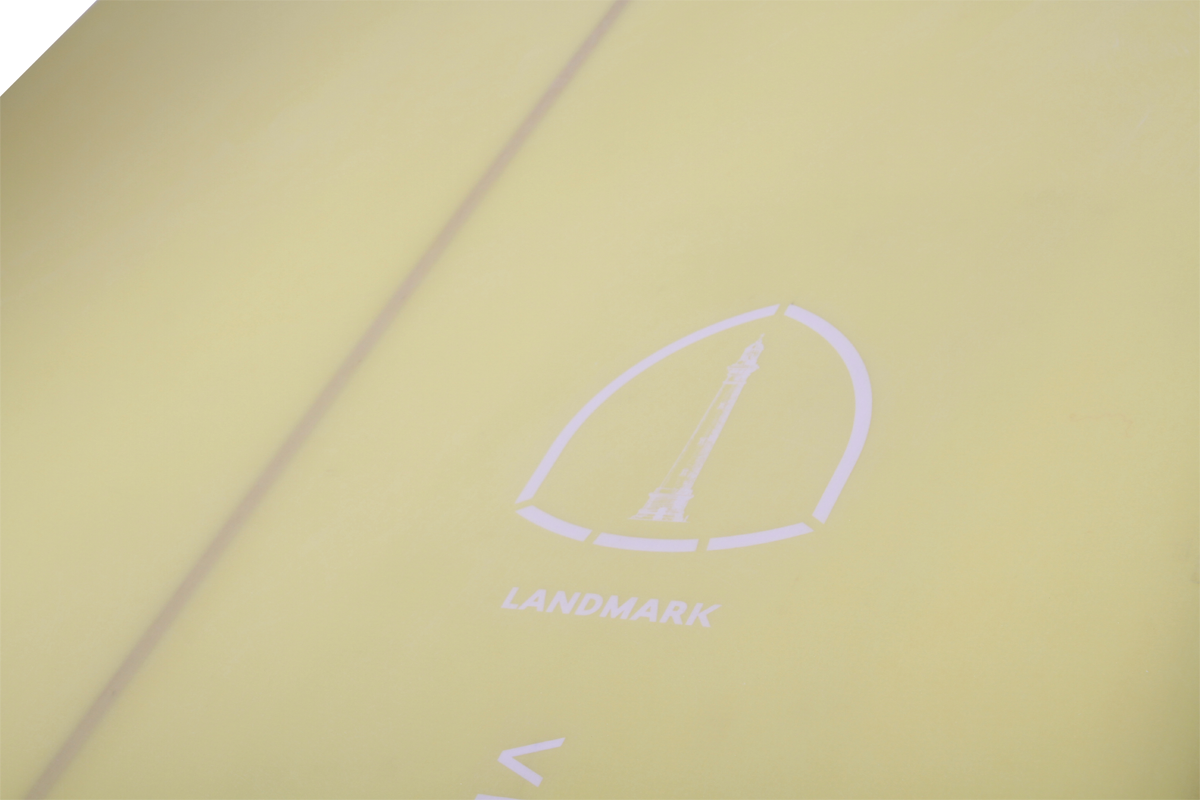 Landmark - Longboard Noserider - White Deck Yellow