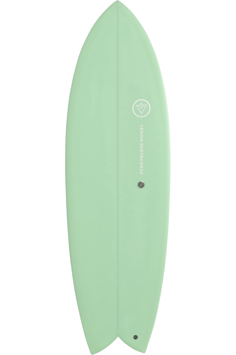 VENON Surfboards - Node - Retro Fish Twin - Pastel Seagreen - Swallow Tail