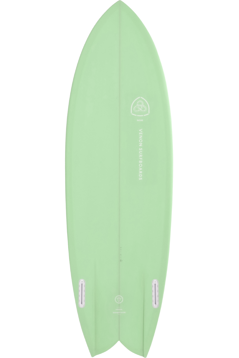 VENON Surfboards - Node - Retro Fish Twin - Pastel Seagreen - Swallow Tail