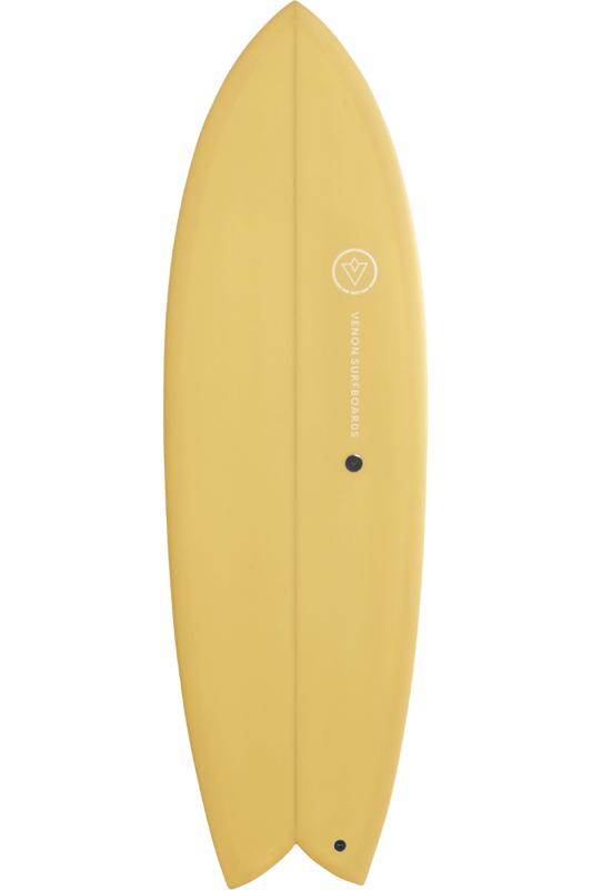 VENON Surfboards - Node - Retro Fish Twin - Pastel Straw - Swallow Tail