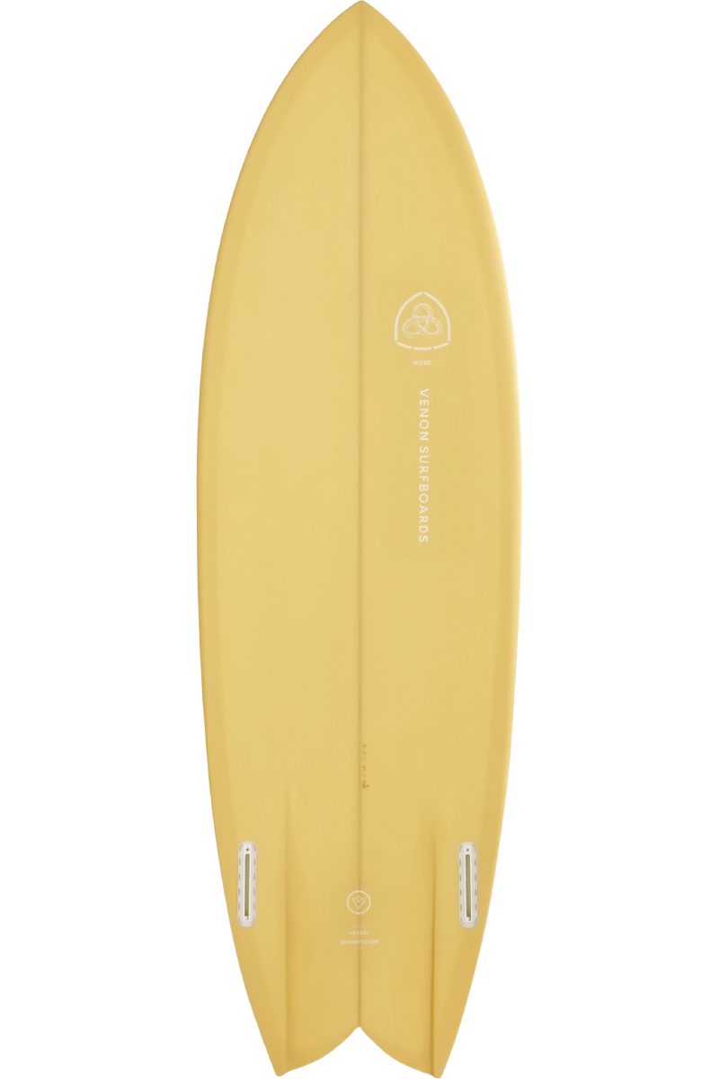 VENON Surfboards - Node - Retro Fish Twin - Pastel Straw - Swallow Tail