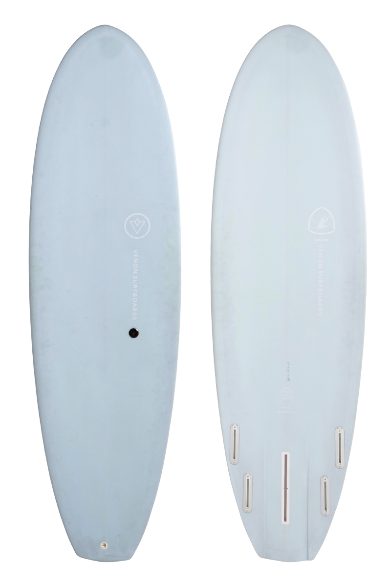VENON Surfboards - Quokka - Hybrid 5 Fins - Pastel Blue - Squash Tail