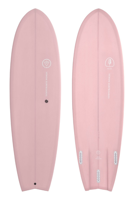 VENON Surfboards - Spectre - Hybrid Fish - Pastel Powderpink - Swallow Tail